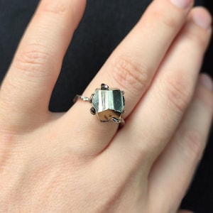 Pyrite Raw Prong Ring