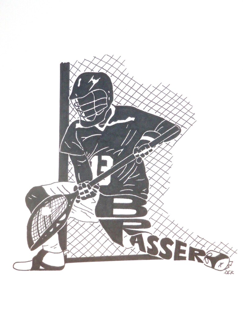 Men’s Lacrosse Goalie Silhouette | Etsy