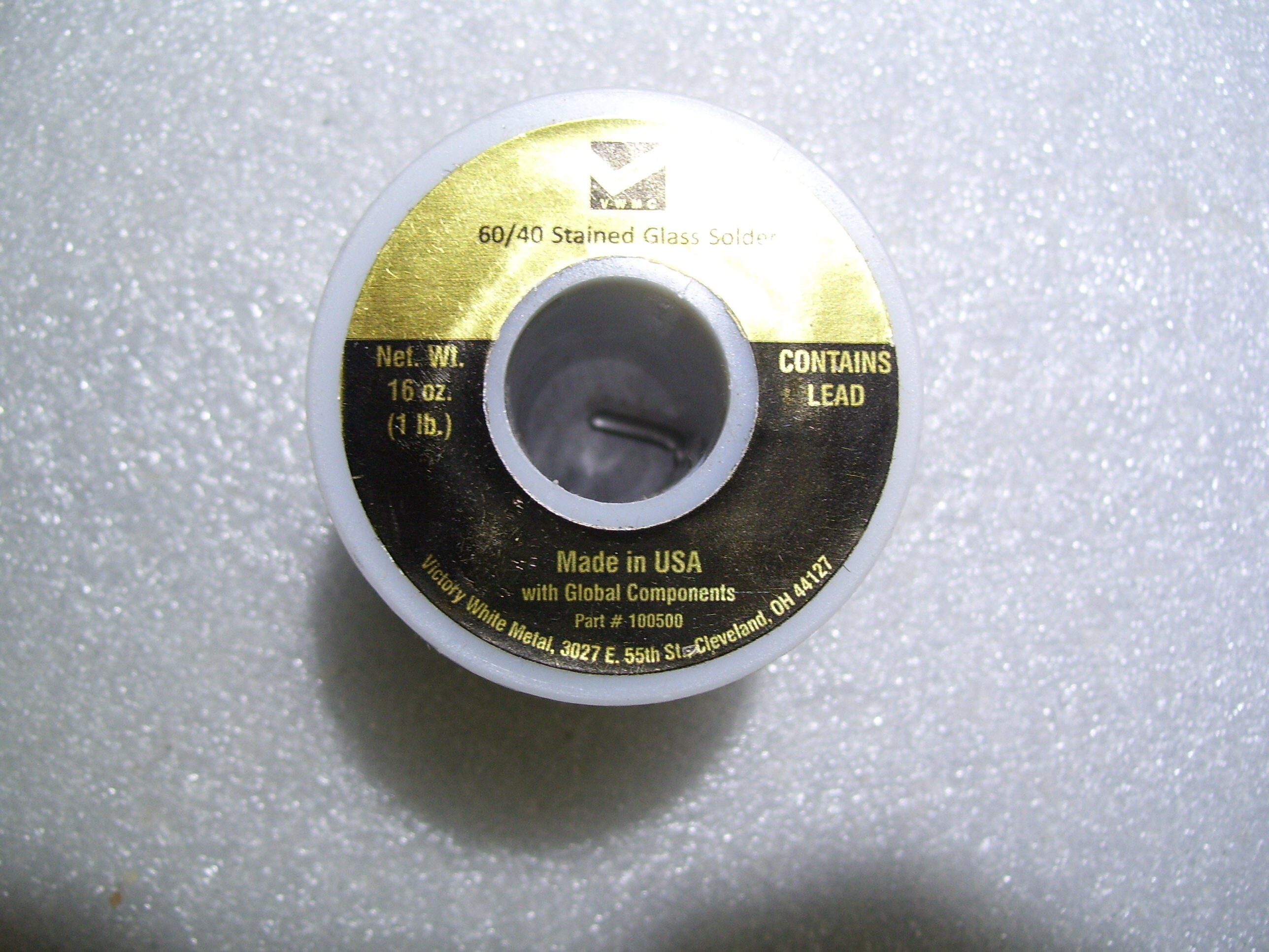 60/40 16 Ounce Victory Stained Glass Solder 60/40 16 Ounce Victory Stained Glass Solder