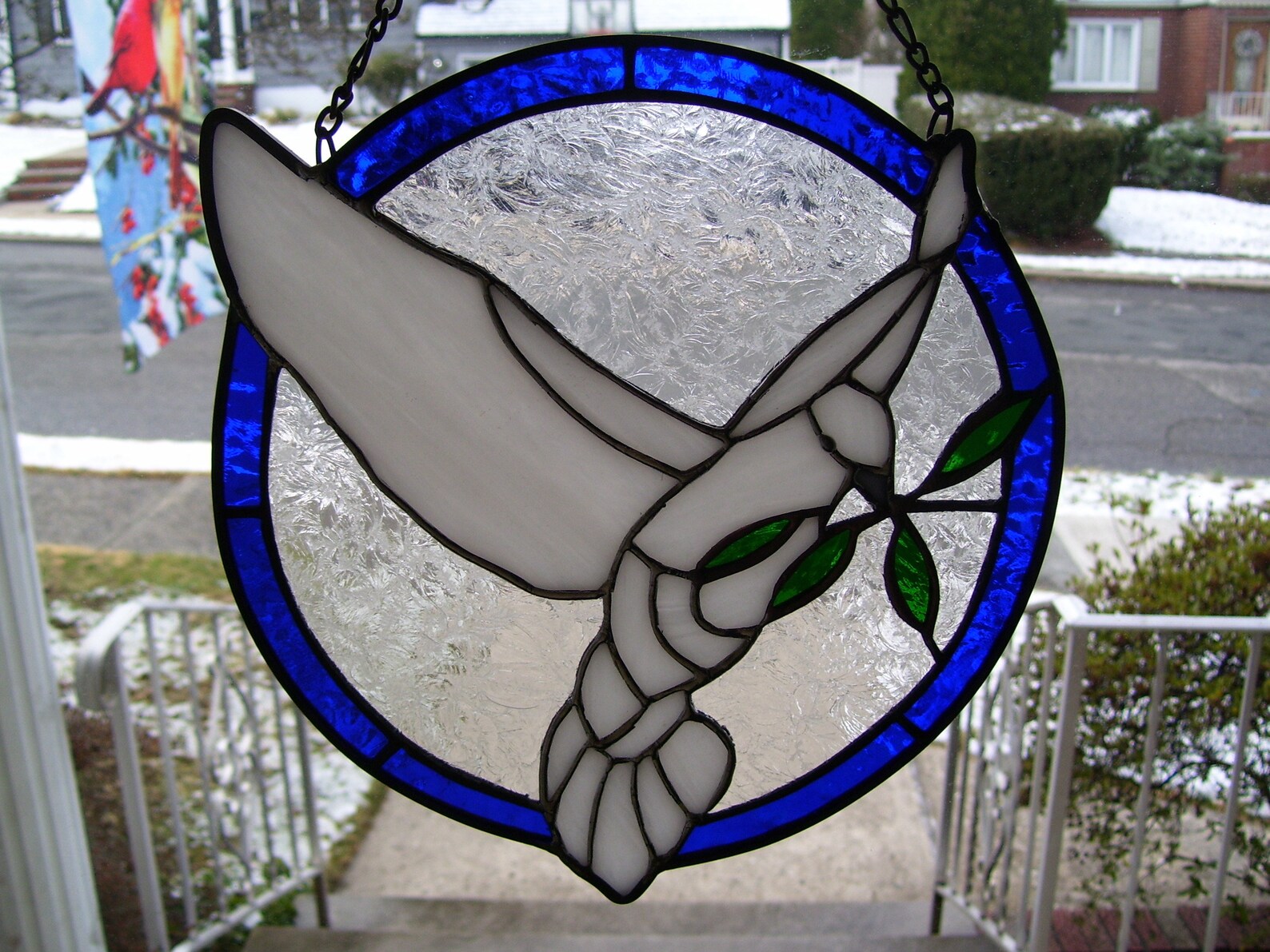 Stained Glass Dove of Peace Sun Catcher - Etsy