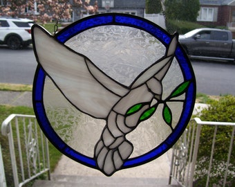 Stained Glass Dove of Peace Sun catcher