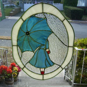 Stained Glass April Showers (Umbrella Lady)