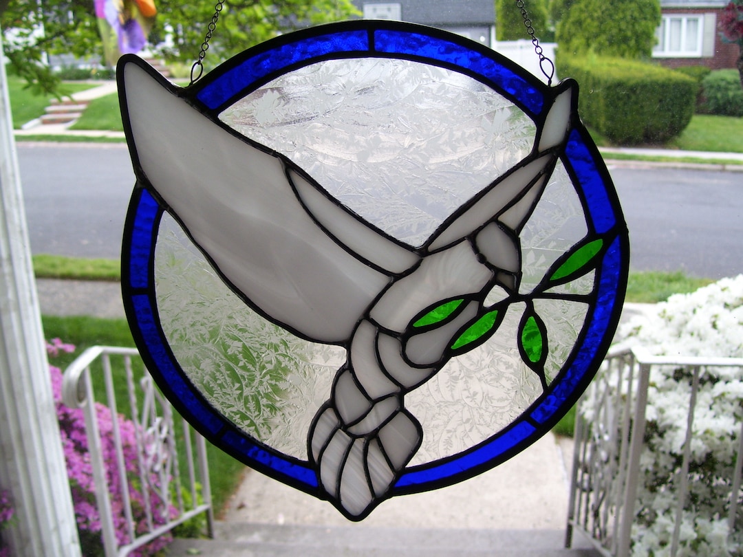 Stained Glass Dove of Peace Sun Catcher - Etsy