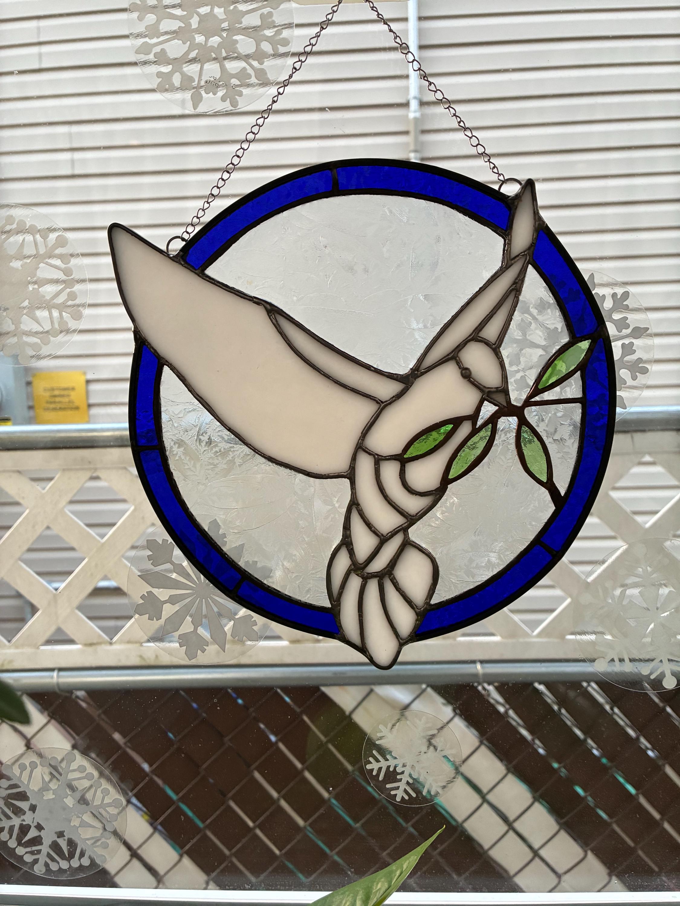 Stained Glass Dove of Peace Sun Catcher - Etsy
