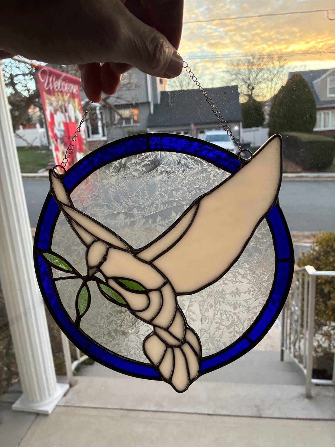 Stained Glass Dove of Peace Sun Catcher - Etsy
