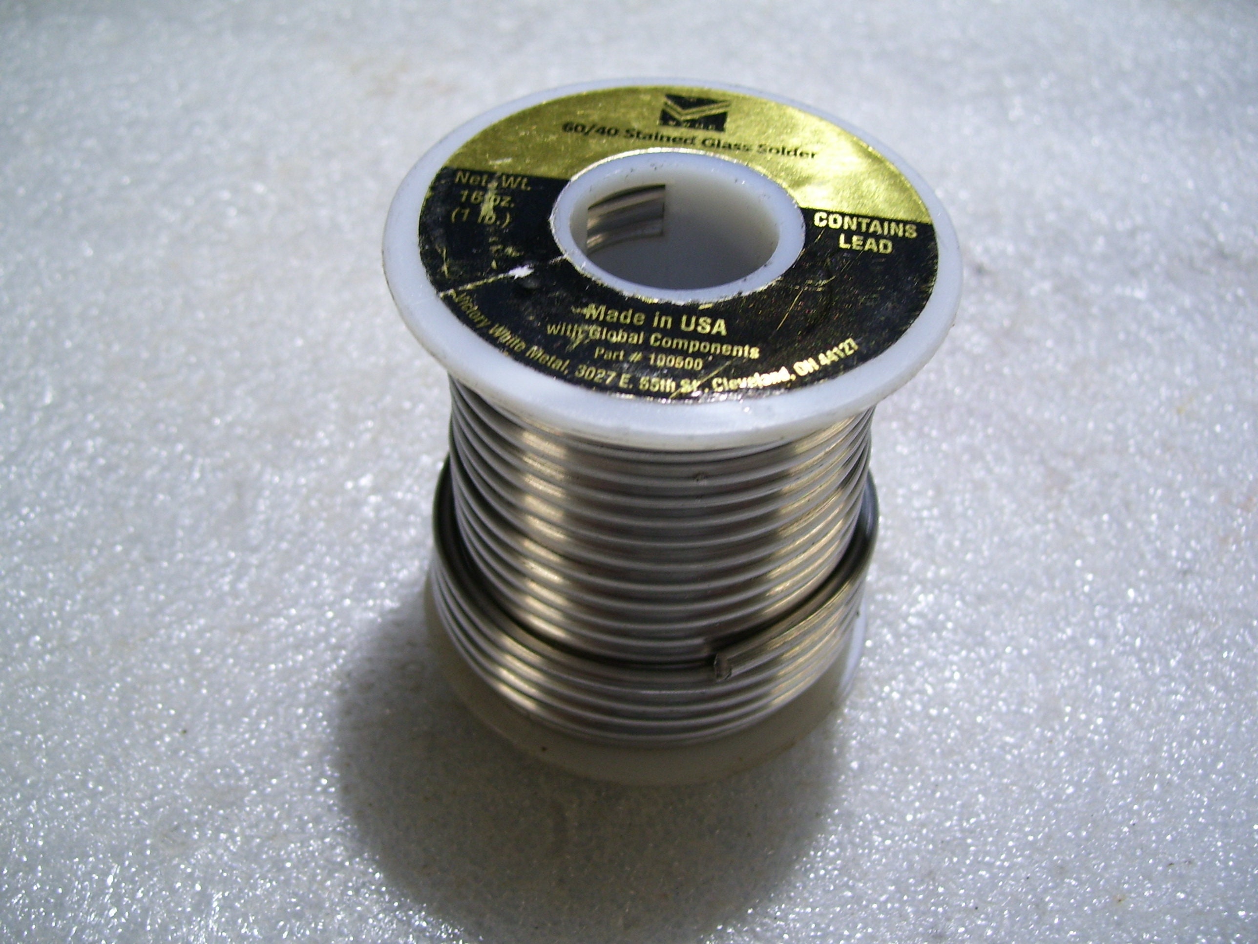 60/40 Solder for Stained Glass .125 Dia. 1 Lb. Spool 