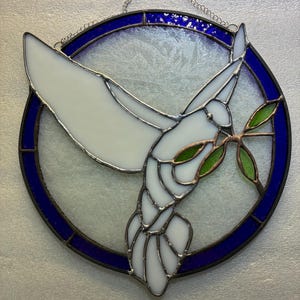 Stained Glass Dove of Peace Sun Catcher - Etsy