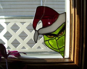 Stained Glass Grinch Windows sitter