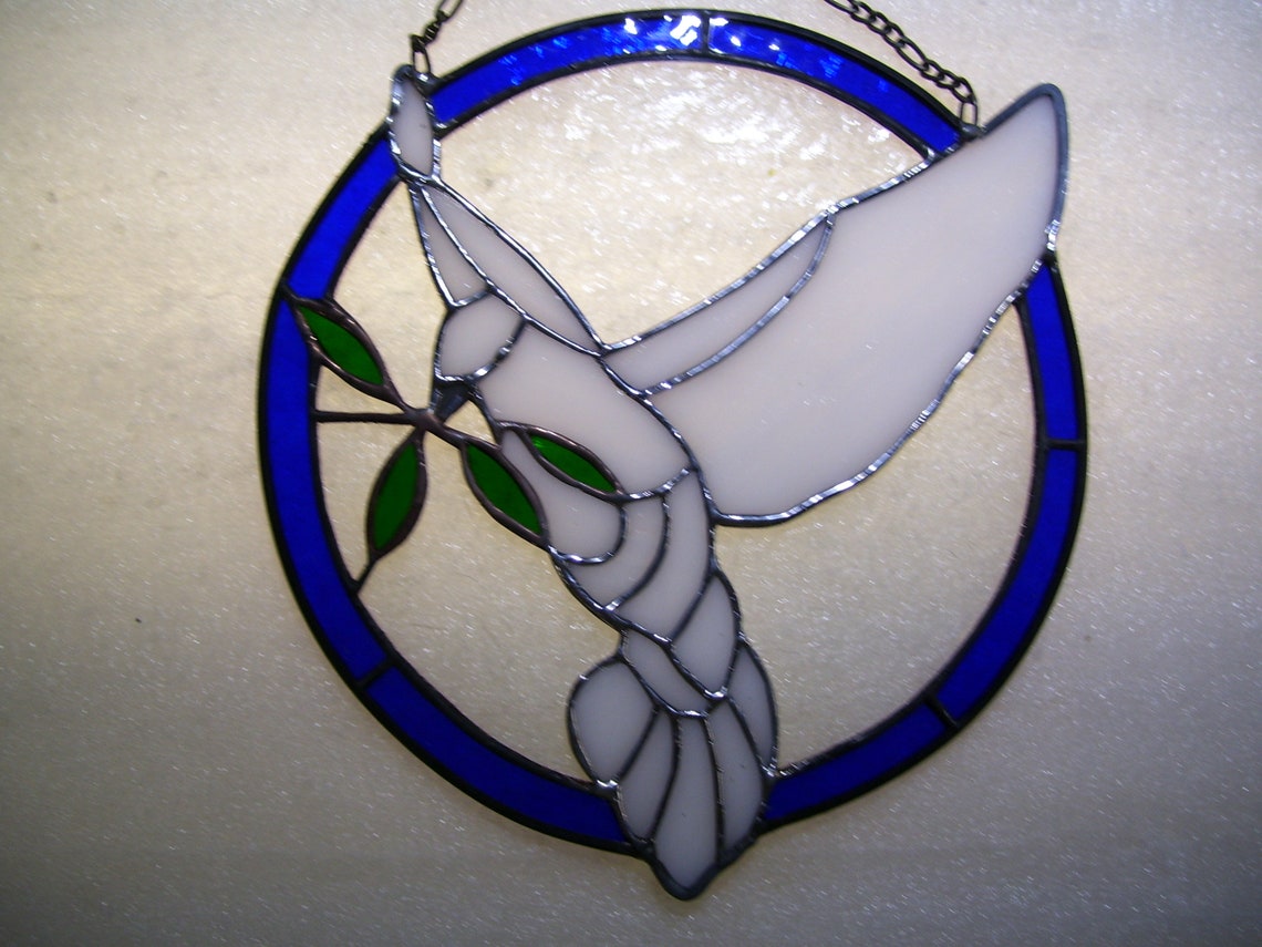 Stained Glass Dove of Peace Sun Catcher - Etsy