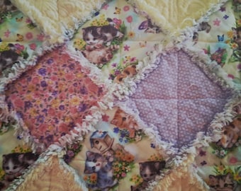 R2001 Precious Kittens rag baby quilt