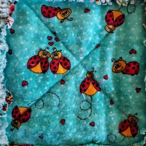 R1152 Handmade Ladybug Baby Rag Quilt - Etsy