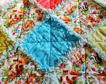 R1676 Forest Friends Rag Baby Quilt