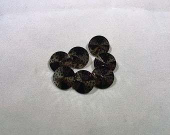 6 pieces 1122 Amethyst Gold Patina 12mm Crystal Rivolis