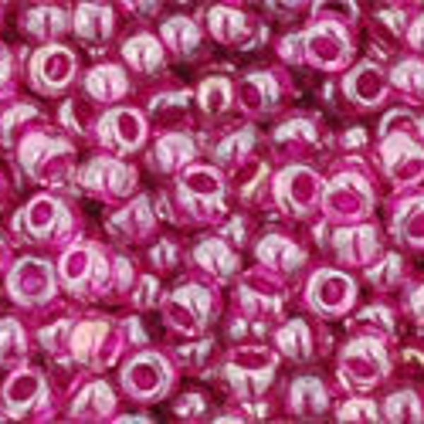 TOHO Round 11/0 : Inside Color Light Amethyst / Fushcia Lined  TR-11-356/c ~ Japanese Seed Beads ~ approx. 8-9 grams 2.5" Tube