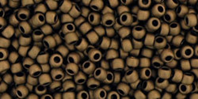 TOHO Round 110 Frosted Bronze TR-11-221Fc ~ Japanese Seed Beads ~ approx 8-9 grams 2.5 Tube