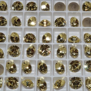 12 pieces 8mm 1088 Jonquil Crystal  39ss Chatons