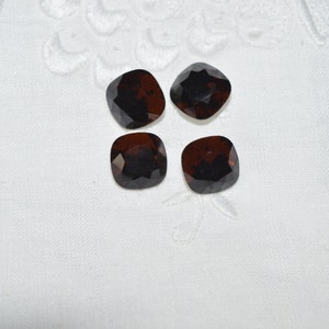 4 pieces 4470 Mocca 10mm Crystal Square Cushion Cut