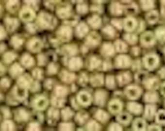 TOHO Round 11/0 : Marbled Opaque Avocado Pink TR-11-1209/c ~Japanese Seed Beads ~ 10 grams 2.5" Tube