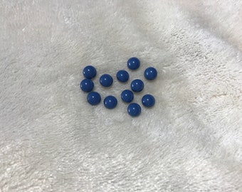 12 pieces 5817 Lapis 6mm Crystal Cabochon Pearls