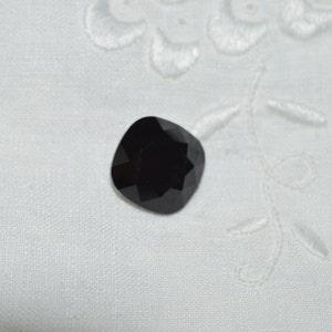 2 pieces 4470 Jet 12mm  Crystal Square Cushion Cut