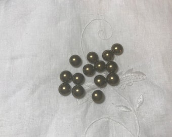 12 pieces 5817 Brown 8mm Crystal Cabochon Pearls