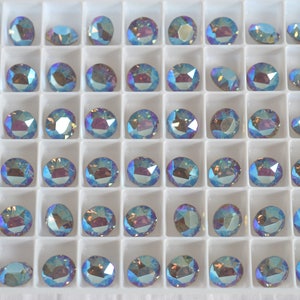 12 pieces 8mm 1088 Black Diamond Shimmer Crystal 39ss Chatons