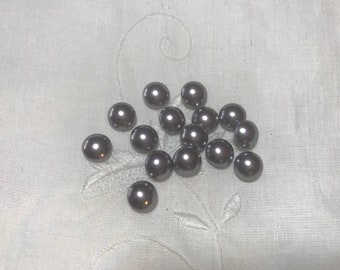 12 pieces 8mm Mauve 5817 Cabochon Pearls Crystals