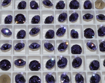 12 pieces 8mm 1088 Tanzanite Crystal 39ss Chatons