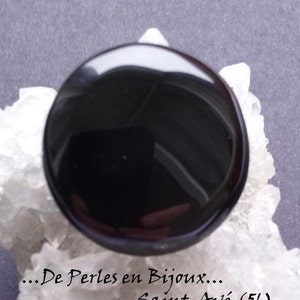 AGATE ONYX 23x8mm grooved cabochon image 1