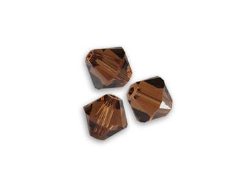 1 lot 20 Toupies swarovski 4mm smoked topaz cristal Swarovski