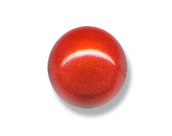 10 red magic bead round 4mm acrylic bead painted and varnished