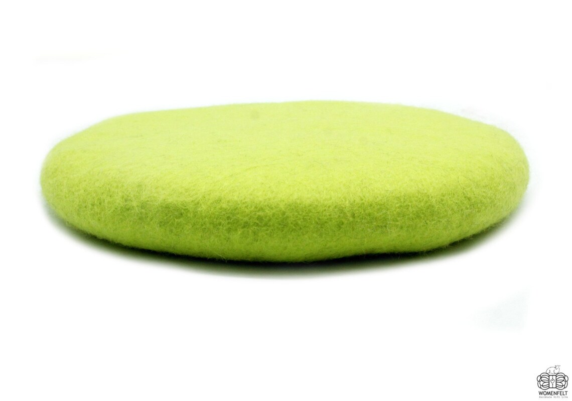 Light Green Wool Felted Chair Pad 35 CM Choose 1 To 7 Etsy
