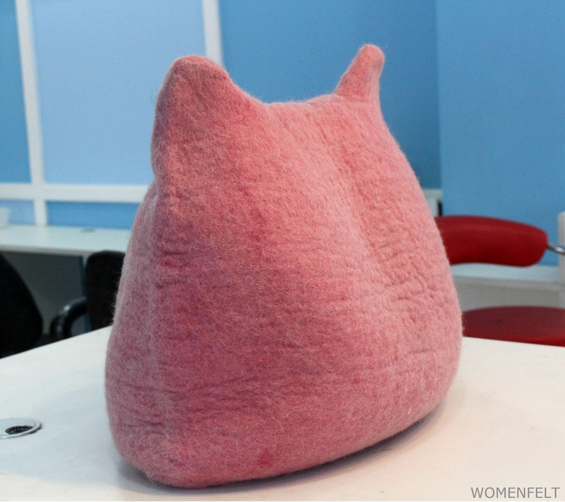 Cozy cat cave.Pink cat houseCat bed Etsy