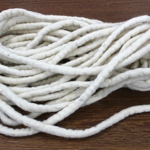 5 metre Natural Wool Felted String, Wool Cord, Handmade Felt Rope from Nepal.