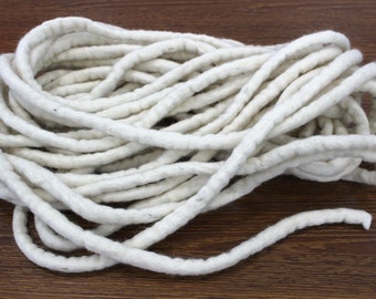 5 metre Natural Wool Felted String, Wool Cord, Handmade Felt Rope from Nepal.