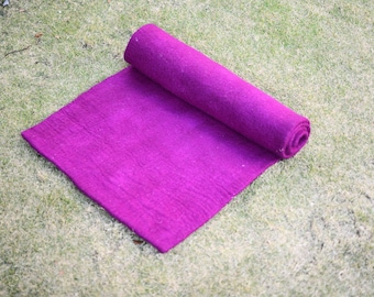 Violet Natural Yoga Mat | Handmade Meditation Mat for Everyday Use| Wool Rectangle Rug for Yoga and Excercise| Ecofriendly