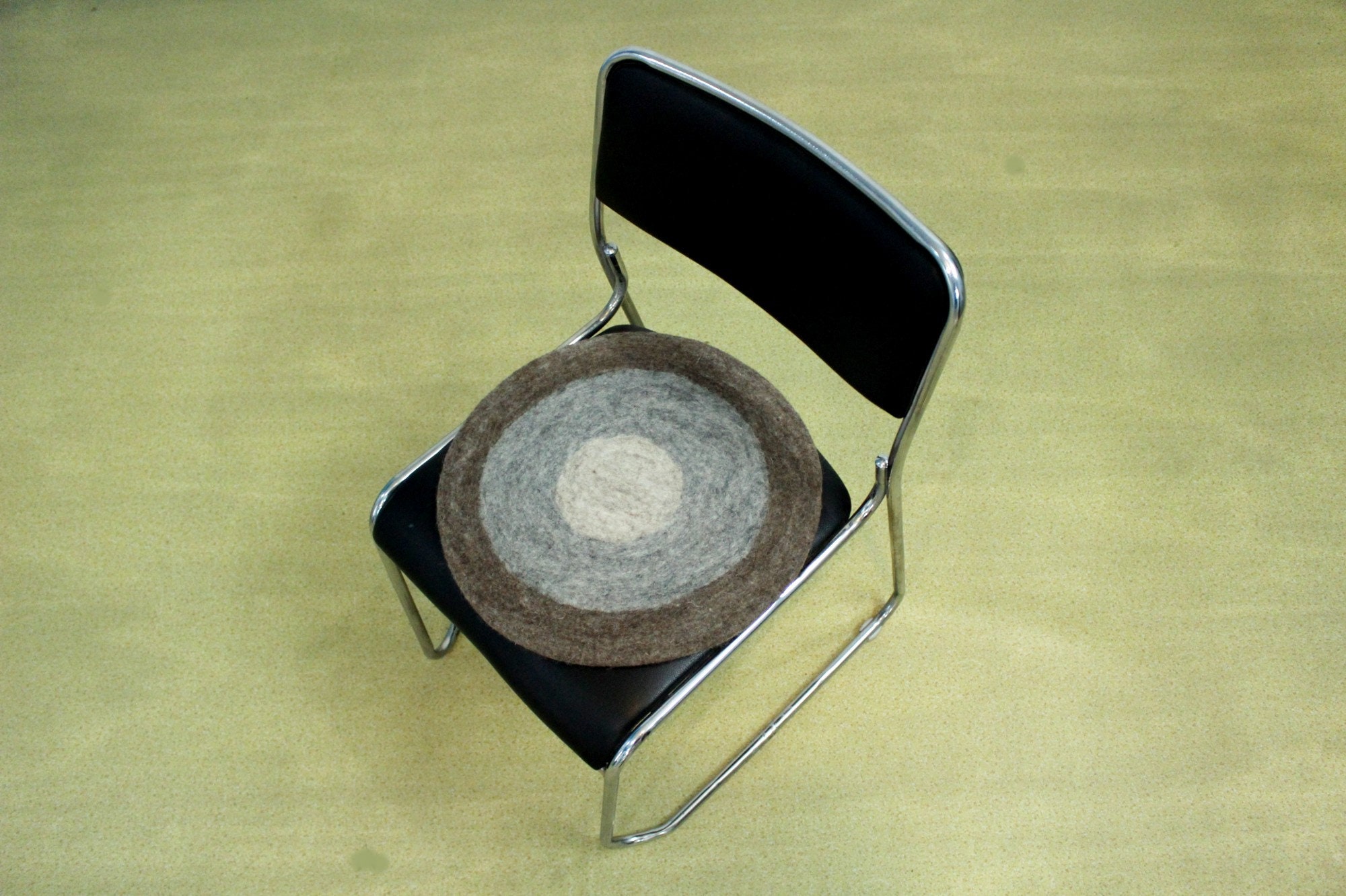 Felt Round Chair Mat 42 CM Handmade Wool Felted Chair Pad Etsy
