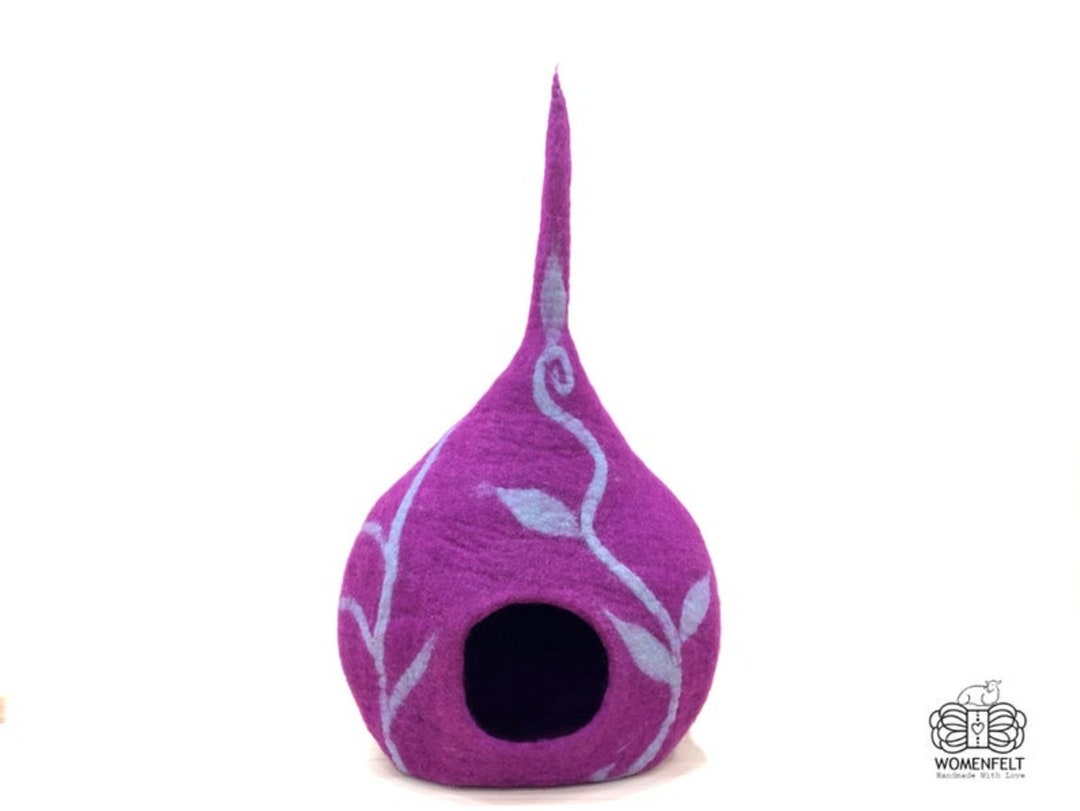 Wool Cat Cave Handmade Felt Cat Bed Ideal Cat Lover Gift Wool House for