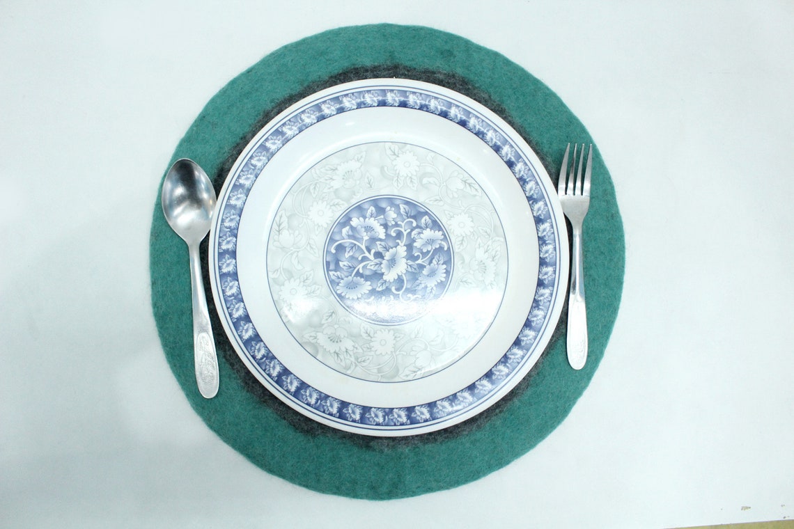 Placemats/ Merino Wool Felt Ecofriendly Tabletop / Round Felt Etsy
