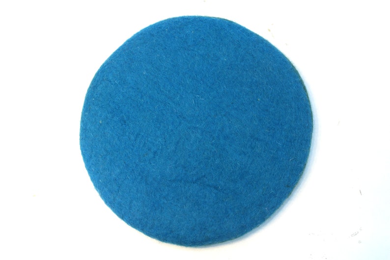 Wool Round Felt Cushion 35 CM Handmade 2 Sided Felted Etsy