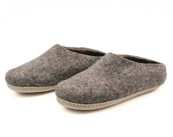 Melange Brown Indoor Slippers: Warm, Durable, Eco-Friendly| Wool Felted Slipper for Everyday Wear in Home and Office| Comfortable Footwear