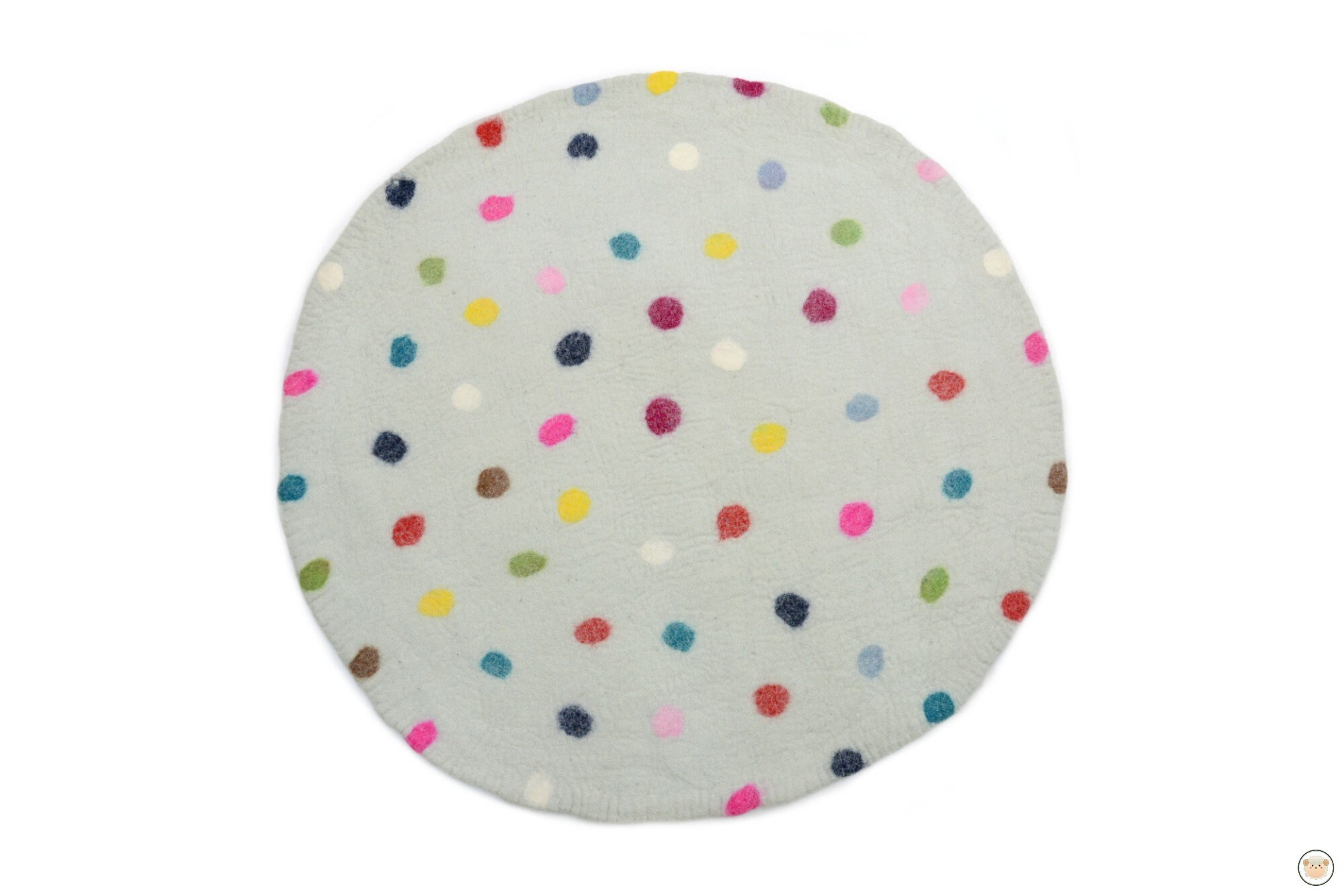 Polka Dot Felt Round Rug Wool Nursery Rug Handmade Felted Etsy Singapore
