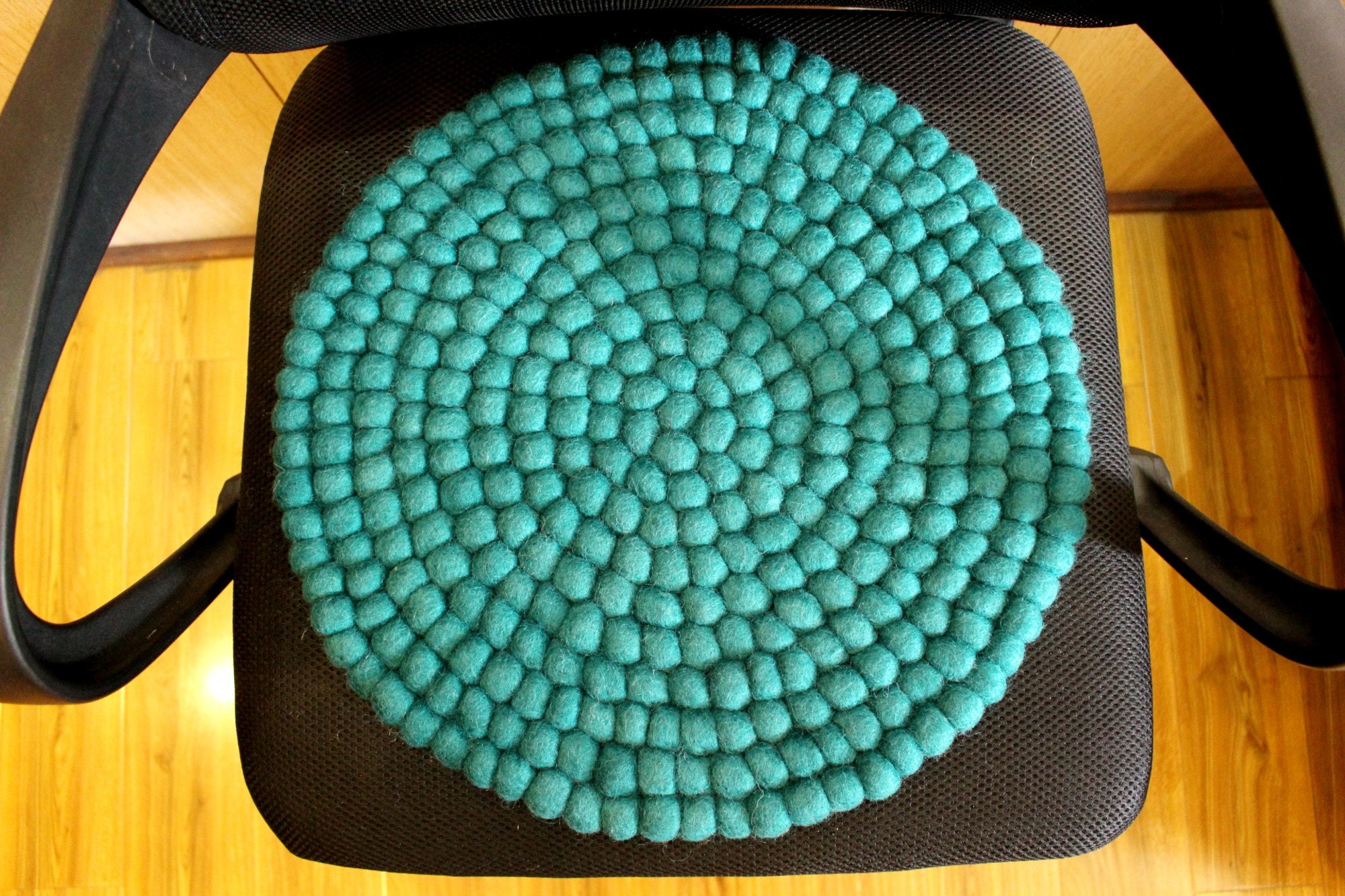 Felt Ball Round Chair Pad Handmade Pom Pom Chair Mat 40 cm Etsy