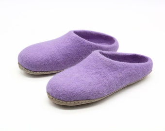 Handmade Wool Slippers (Purple): Cozy, Warm Indoor Footwear, Non-Slip, Eco-friendly and Comfortable| Wool Indoor Slipper for Adults