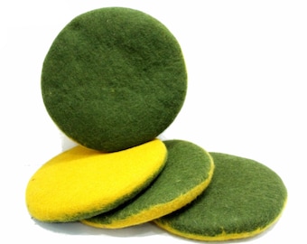 35 CM Reversible Handmade Felted Wool Seat Pad Wool For Your Warm and Comfortable Sitting