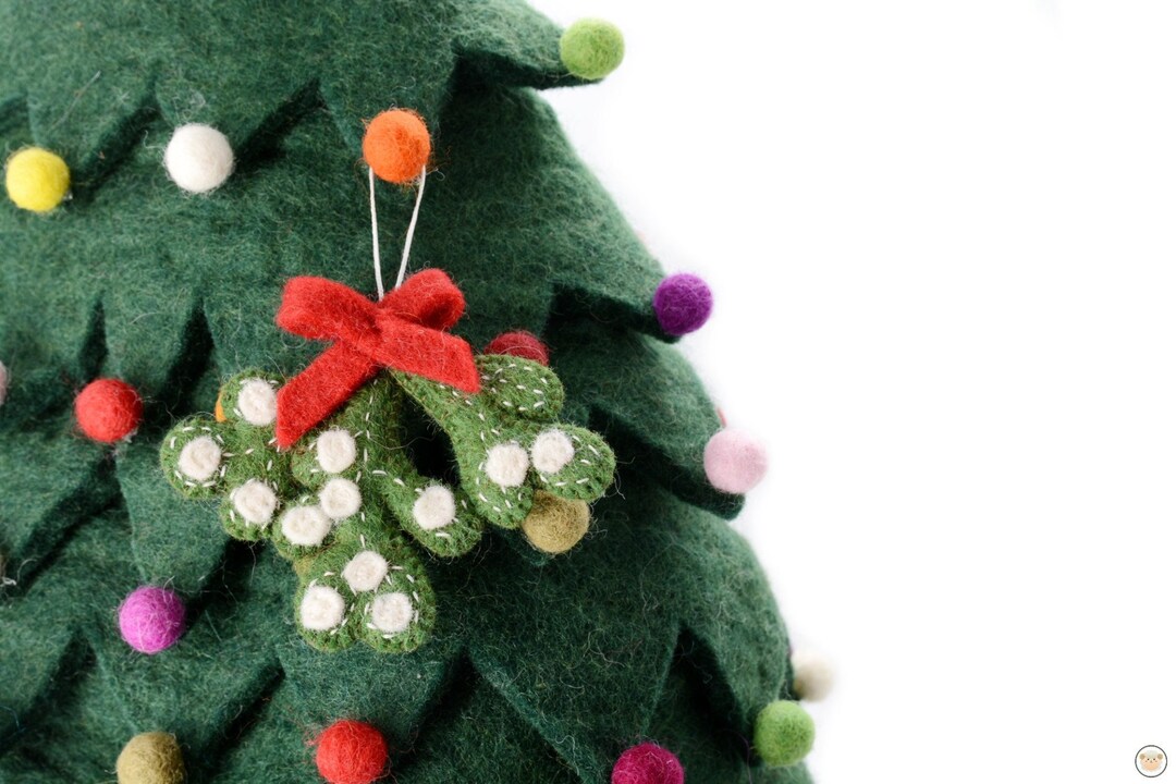 10 Pcs Felt Christmas Tree Hanging Wool Felted Christmas Etsy