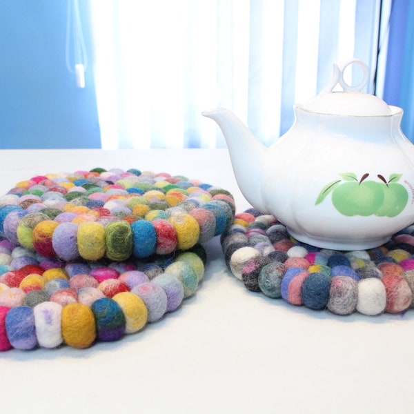 Felt Ball Trivet Etsy