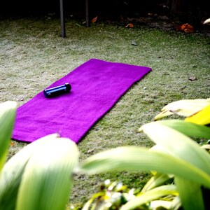 Handmade-purple rectangle mat
