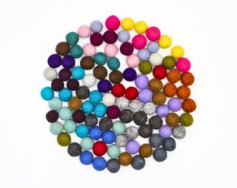 2 CM Wholesale Wool Balls| 5000 pcs Handmade Felted Colorful Balls for DIY Crafts, Garland Making| Choose your Colors!