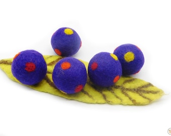 Woolen Pom Poms 5 cm- Handmade Felt Balls - Felted Pom Poms For DIY Projects - Custom Felt Balls